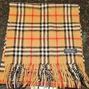 Burberry 100% Cashmere Nova Check Scarf Vintage